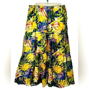 Rachel Roy floral tiered maxi skirt sz M NWT #004